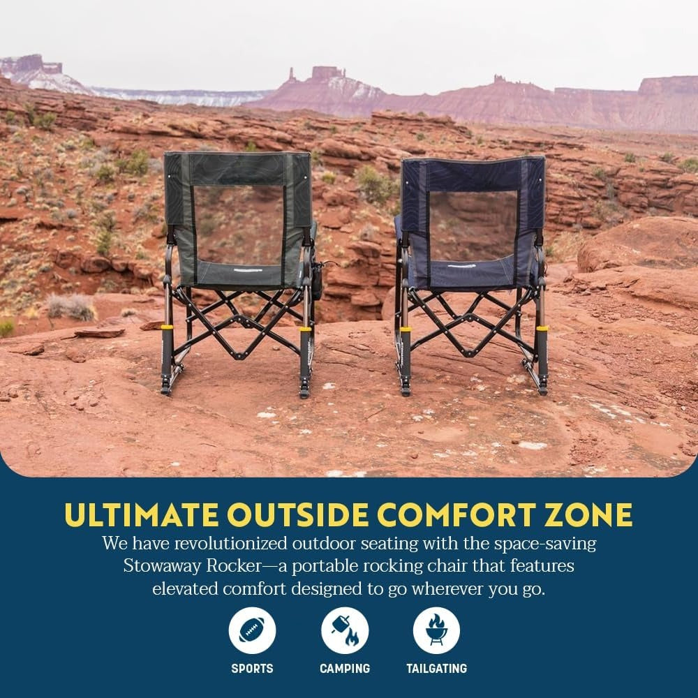 Portable Rocking Chair - Navy Topo