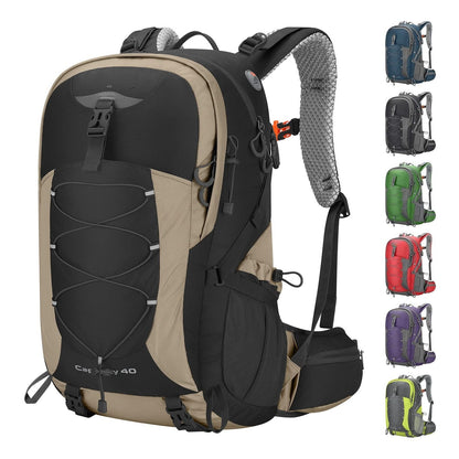 40L Waterproof Hiking Camping Backpack with Rain Cover, Lightweight Travel Daypack, Blue