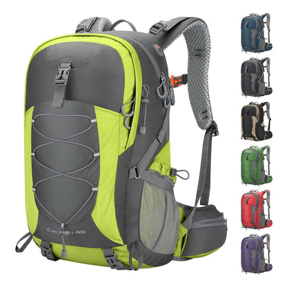 40L Waterproof Hiking Camping Backpack with Rain Cover, Lightweight Travel Daypack, Blue