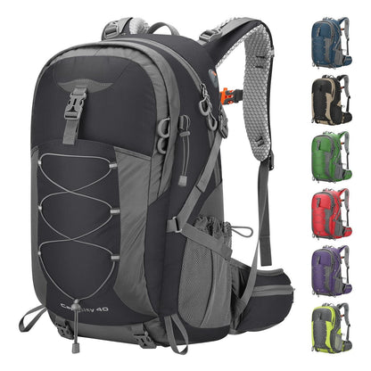 40L Waterproof Hiking Camping Backpack with Rain Cover, Lightweight Travel Daypack, Blue