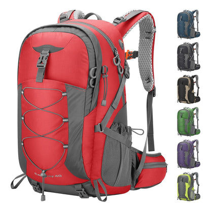 40L Waterproof Hiking Camping Backpack with Rain Cover, Lightweight Travel Daypack, Blue